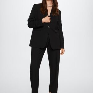 Mango Black Suit (Blazer and Pants) Size 16